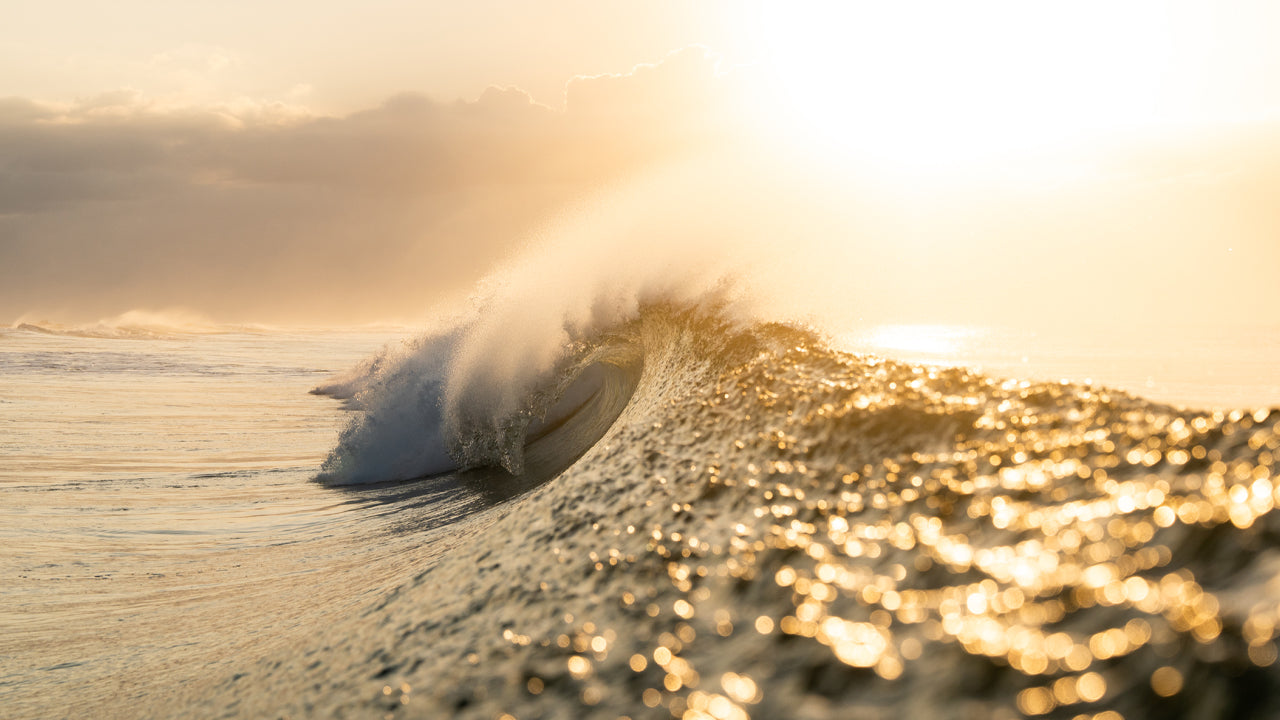 Load video: Ocean waves breaking in the sunlight